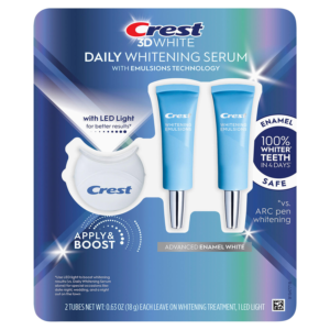Crest 3DWhite Daily Whitening Serum, Advanced Enamel White + LED Light Treatment